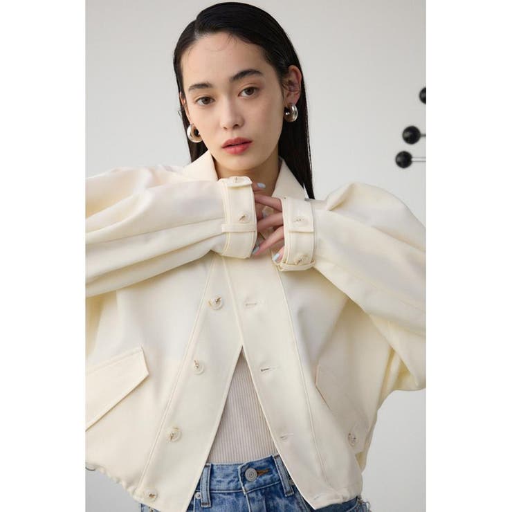 ボリュームスリーブクロップドシャツブルゾン | AZUL BY MOUSSY | 詳細画像1 