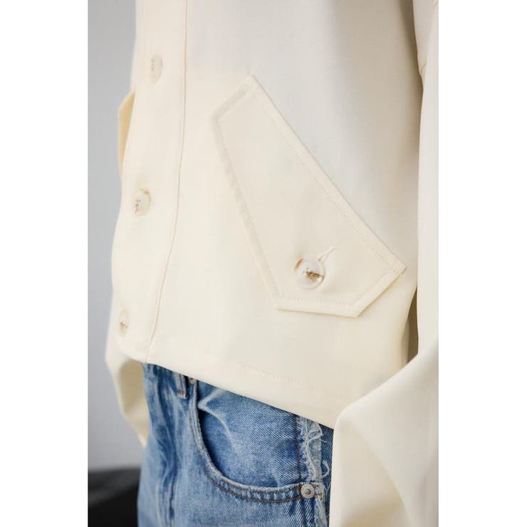 ボリュームスリーブクロップドシャツブルゾン | AZUL BY MOUSSY | 詳細画像10 