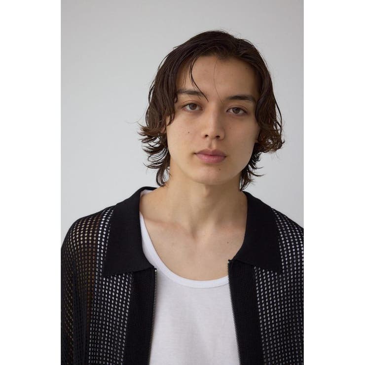 ポロ襟ジップニットトップス | AZUL BY MOUSSY | 詳細画像13 