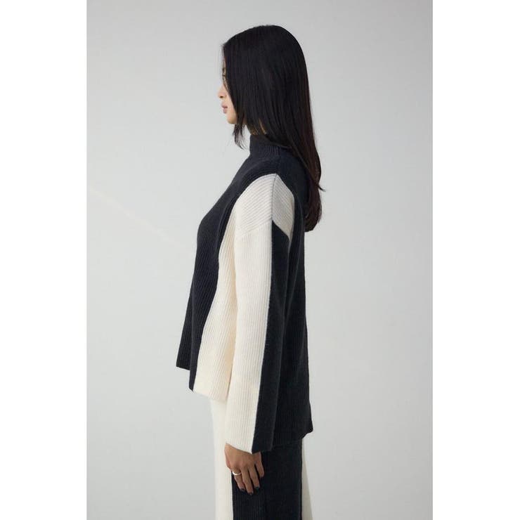 バイカラーハイネックニットトップス | AZUL BY MOUSSY | 詳細画像5 