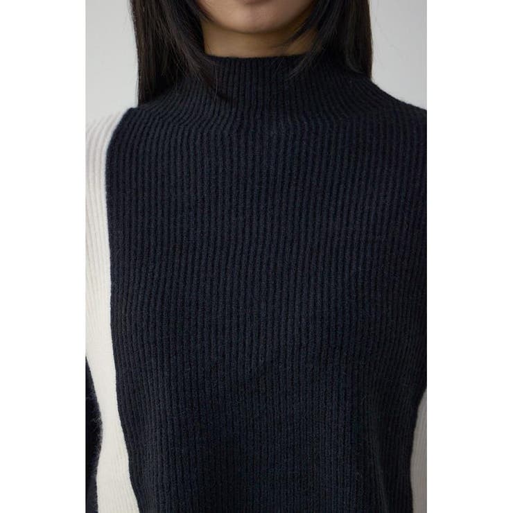 バイカラーハイネックニットトップス | AZUL BY MOUSSY | 詳細画像7 