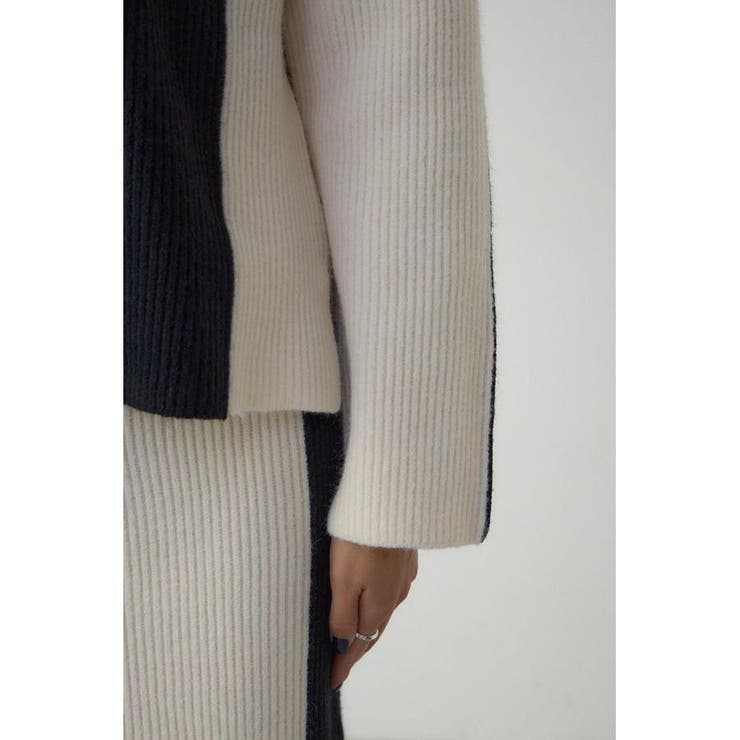 バイカラーハイネックニットトップス | AZUL BY MOUSSY | 詳細画像9 