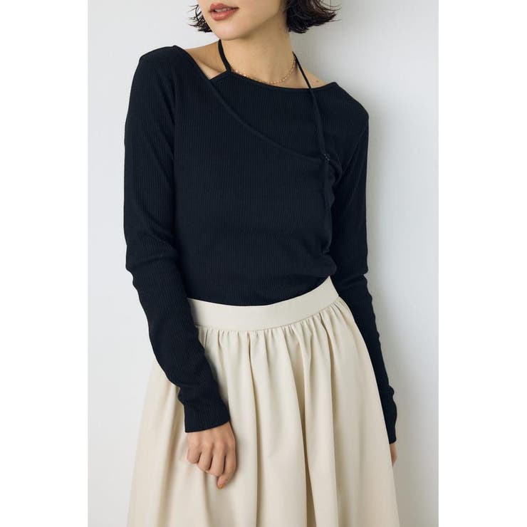 アシンメトリーフェイクレイヤードトップス | AZUL BY MOUSSY | 詳細画像8 