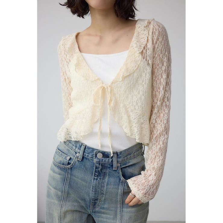 レースフリルカーディガン[品番：AZLW0023303]｜AZUL BY MOUSSY