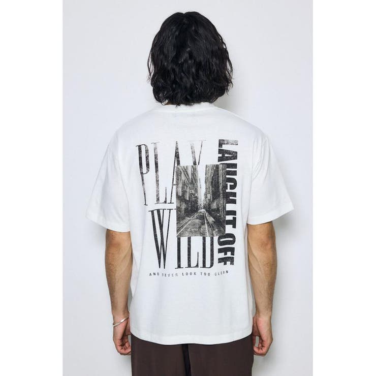 バーティカルグラフィックTシャツ | AZUL BY MOUSSY | 詳細画像7 