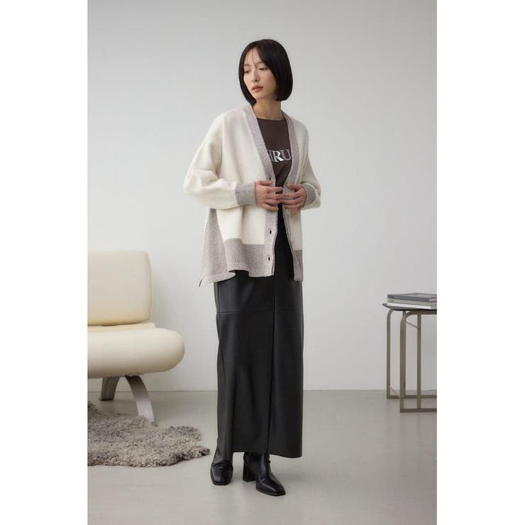 ラメバイカラーニットカーディガン | AZUL BY MOUSSY | 詳細画像4 