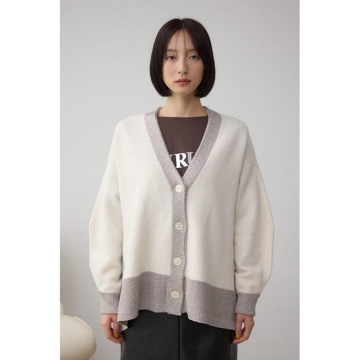 ラメバイカラーニットカーディガン | AZUL BY MOUSSY | 詳細画像5 