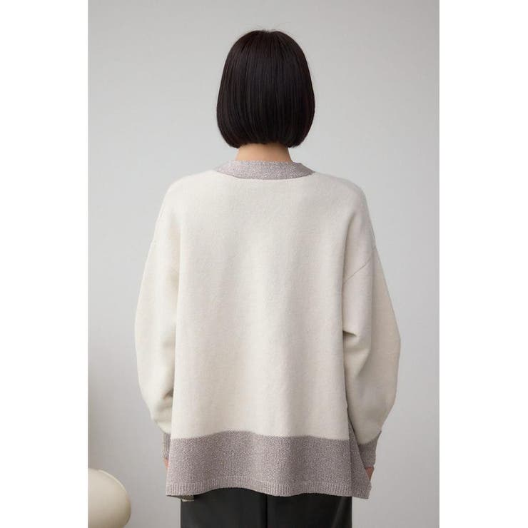 ラメバイカラーニットカーディガン | AZUL BY MOUSSY | 詳細画像7 