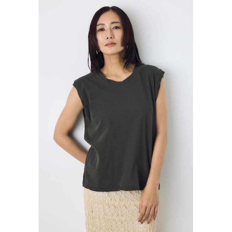 L/BLK1 | ドライタッチツイストネックタンクトップ | AZUL BY MOUSSY