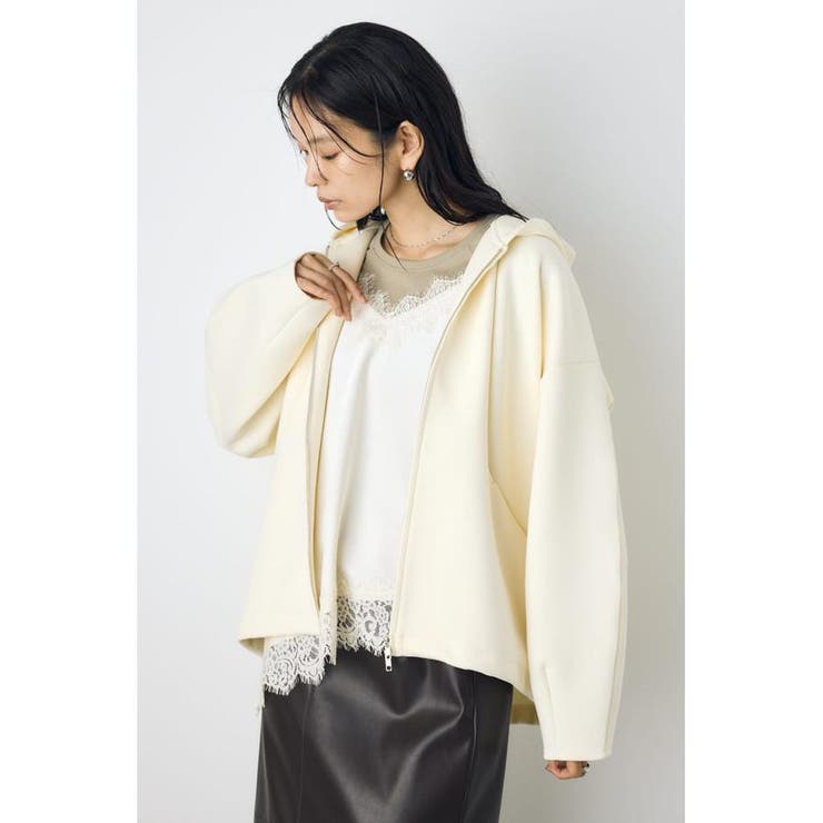 コクーンダブルジップパーカー | AZUL BY MOUSSY | 詳細画像1 