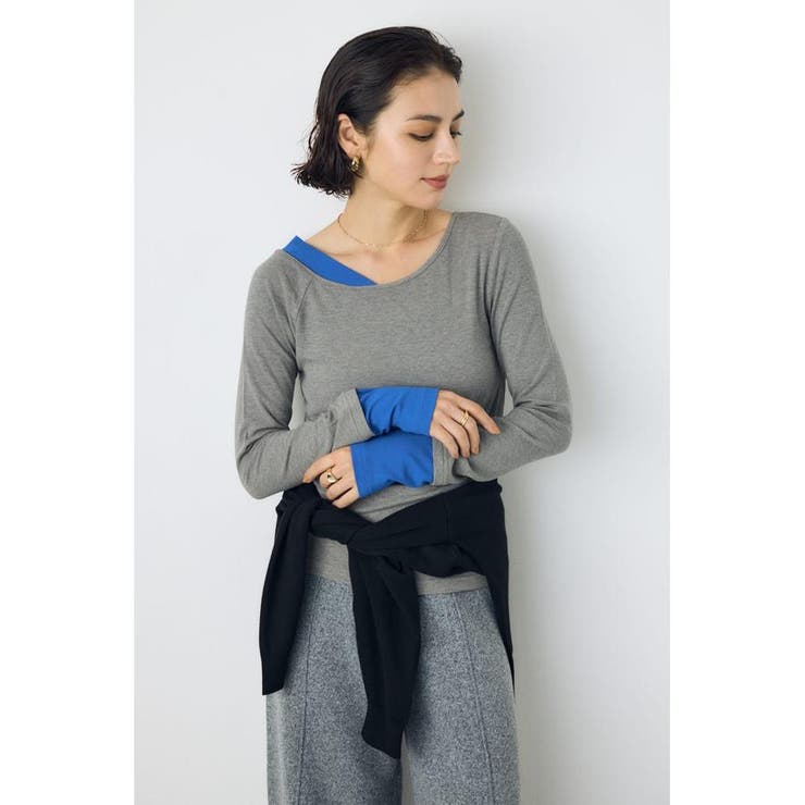 T.GRY | バイカラー長袖トップス | AZUL BY MOUSSY