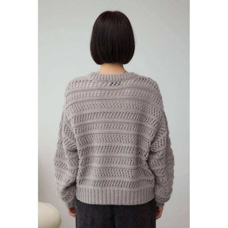 メッシュボーダーインナーセットニット | AZUL BY MOUSSY | 詳細画像31 