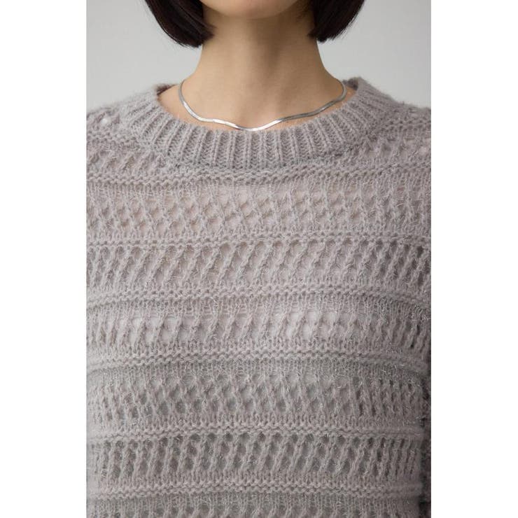 メッシュボーダーインナーセットニット | AZUL BY MOUSSY | 詳細画像32 