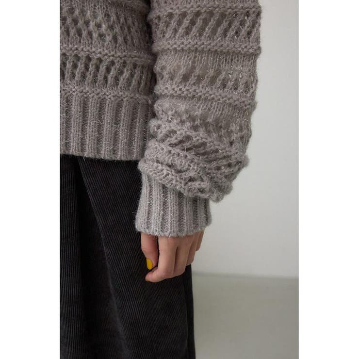 メッシュボーダーインナーセットニット | AZUL BY MOUSSY | 詳細画像34 