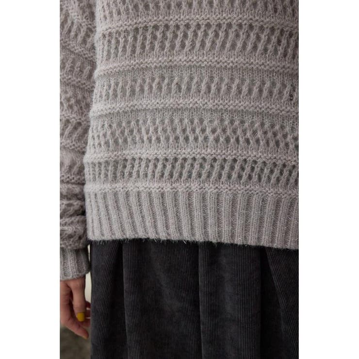 メッシュボーダーインナーセットニット | AZUL BY MOUSSY | 詳細画像35 