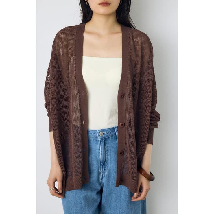 コードヤーンメッシュカーデ | AZUL BY MOUSSY | 詳細画像23 