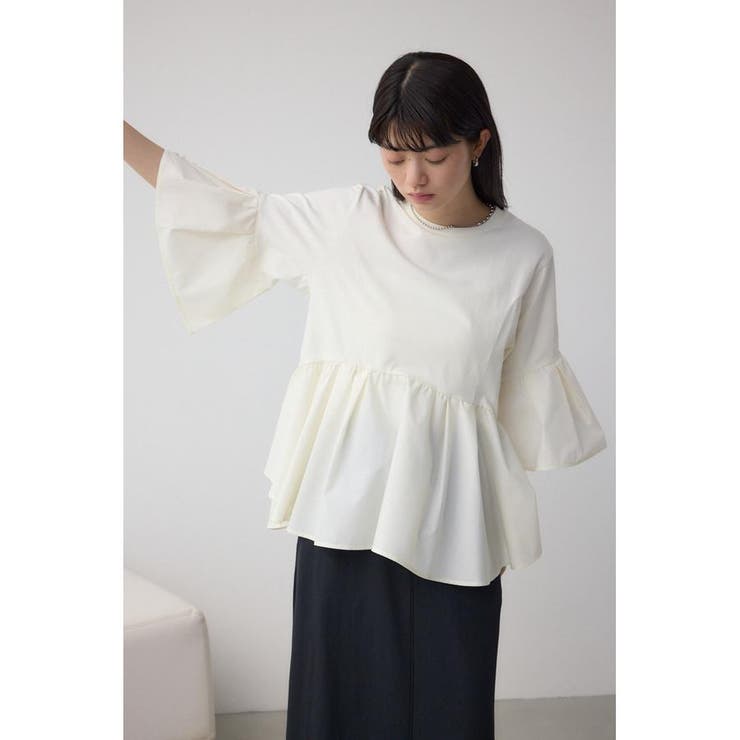 タックスリーブ半袖デザインカットトップス | AZUL BY MOUSSY | 詳細画像2 