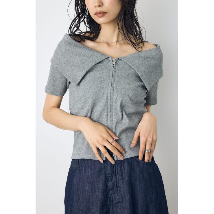ダブルジップオフショルトップス | AZUL BY MOUSSY | 詳細画像26 