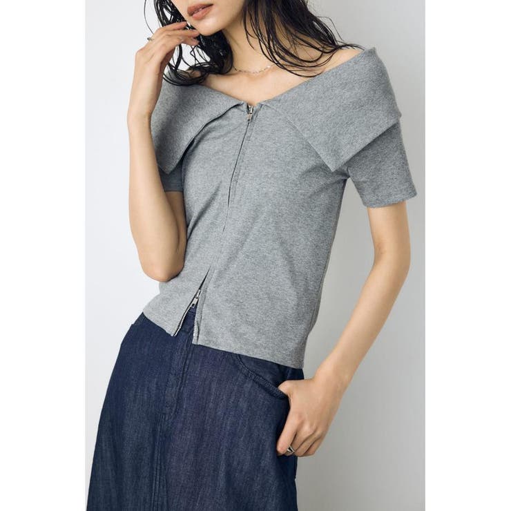 ダブルジップオフショルトップス | AZUL BY MOUSSY | 詳細画像27 