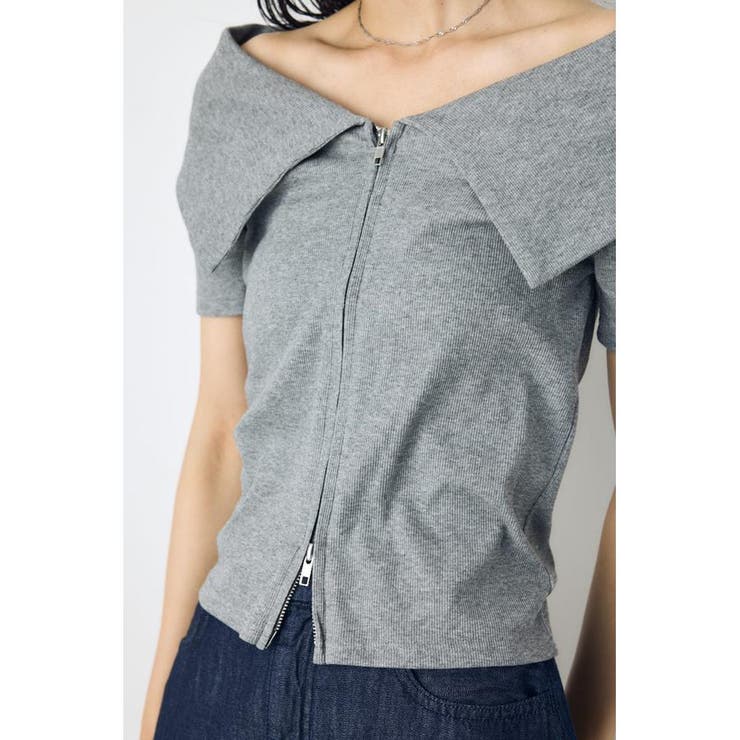 ダブルジップオフショルトップス | AZUL BY MOUSSY | 詳細画像28 