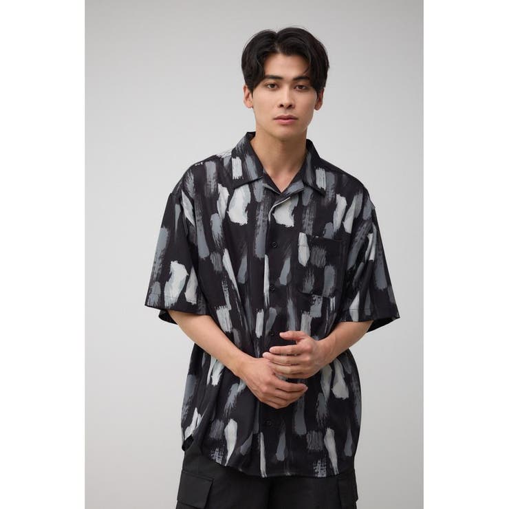 ランダムペイント開襟シャツ | AZUL BY MOUSSY | 詳細画像15 