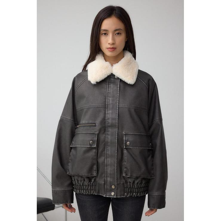 ビンテージフェイクレザーシングルブルゾン[品番：AZLW0023839]｜AZUL