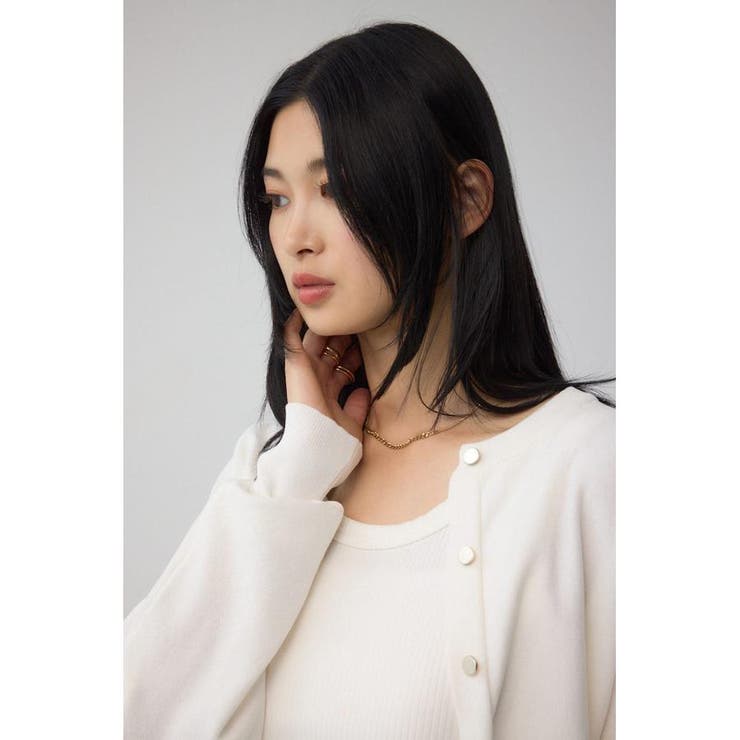 格上げ ドルマンニットカーディガン | AZUL BY MOUSSY | 詳細画像2 