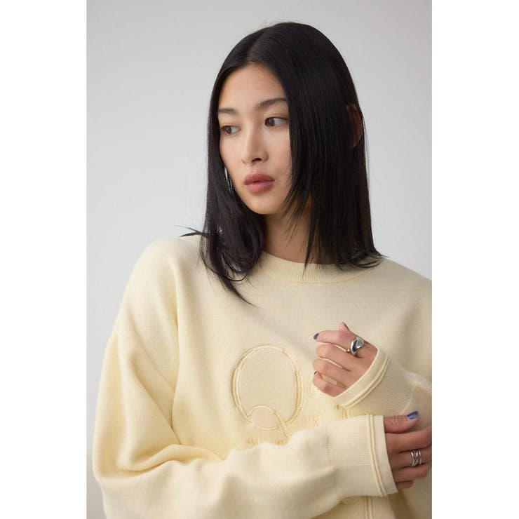 ロゴ刺繍ニットトップス | AZUL BY MOUSSY | 詳細画像12 