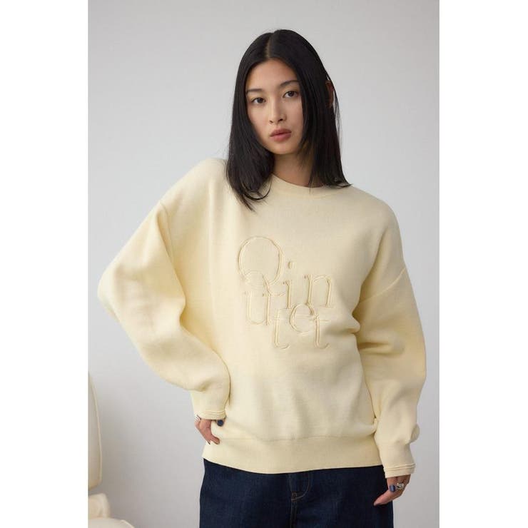 ロゴ刺繍ニットトップス | AZUL BY MOUSSY | 詳細画像13 