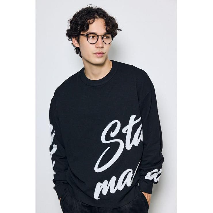 BLK | リバーシブル総柄グラフィックニット | AZUL BY MOUSSY