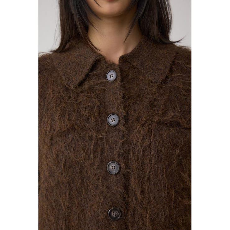 シャギー襟付きニットカーデ | AZUL BY MOUSSY | 詳細画像19 