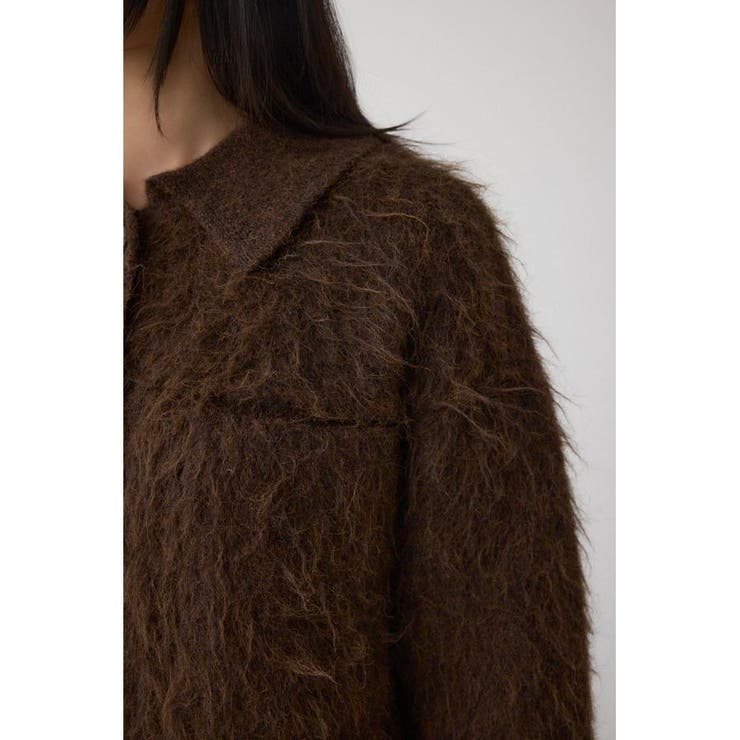 シャギー襟付きニットカーデ | AZUL BY MOUSSY | 詳細画像20 