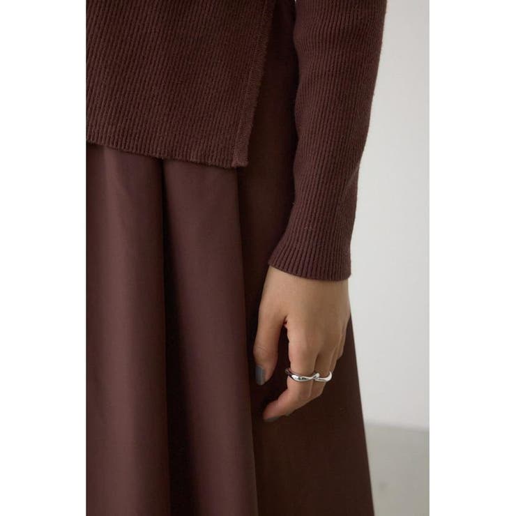 布帛ドッキングドレープニットワンピース | AZUL BY MOUSSY | 詳細画像22 