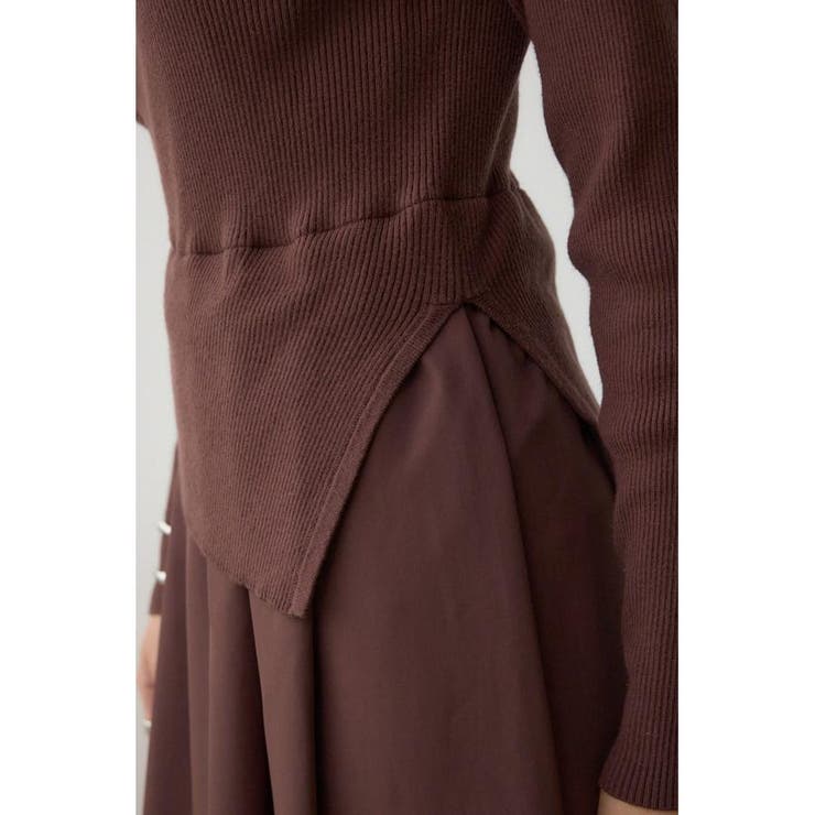 布帛ドッキングドレープニットワンピース | AZUL BY MOUSSY | 詳細画像23 