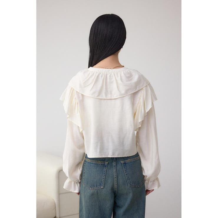 ラッフルフリルブラウス | AZUL BY MOUSSY | 詳細画像6 