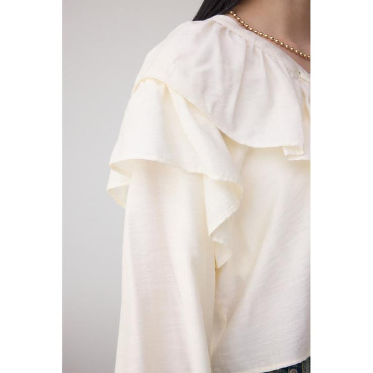 ラッフルフリルブラウス | AZUL BY MOUSSY | 詳細画像9 