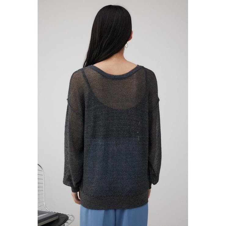 シアーグリッタールーズニット | AZUL BY MOUSSY | 詳細画像6 