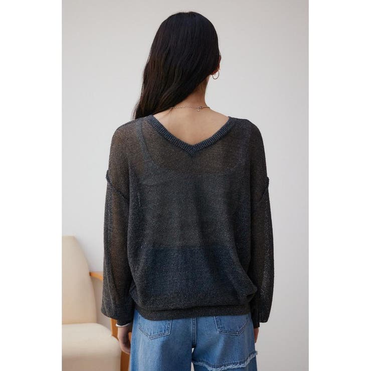 シアーグリッタールーズニット | AZUL BY MOUSSY | 詳細画像12 