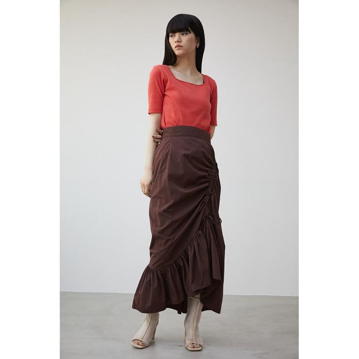 ASYMMETRY FRILL GATHER SKIRT | AZUL BY MOUSSY | 詳細画像13 