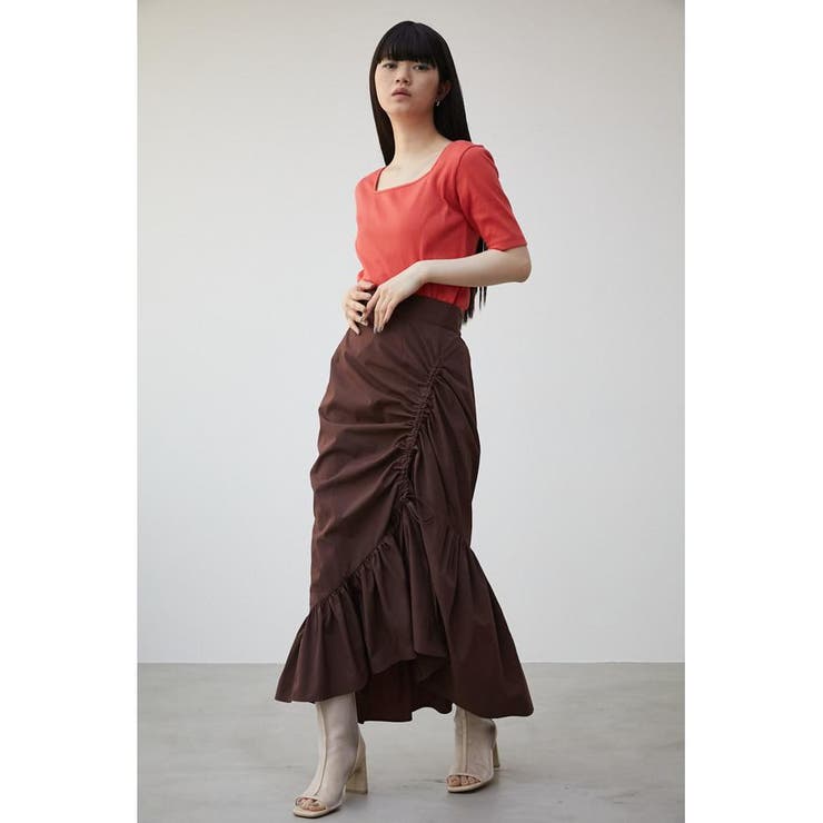 ASYMMETRY FRILL GATHER SKIRT | AZUL BY MOUSSY | 詳細画像14 