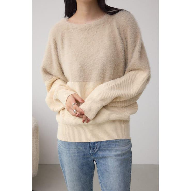 IVOY3 | シャギー切替ドルマンニット | AZUL BY MOUSSY