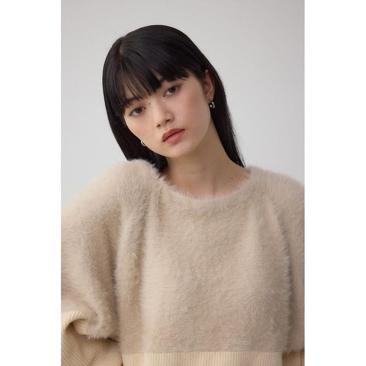シャギー切替ドルマンニット | AZUL BY MOUSSY | 詳細画像2 
