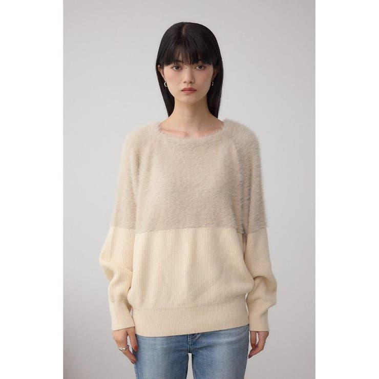 シャギー切替ドルマンニット | AZUL BY MOUSSY | 詳細画像5 
