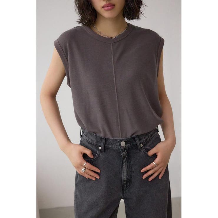 C.GRY | シアーワッフルノースリーブTシャツ | AZUL BY MOUSSY