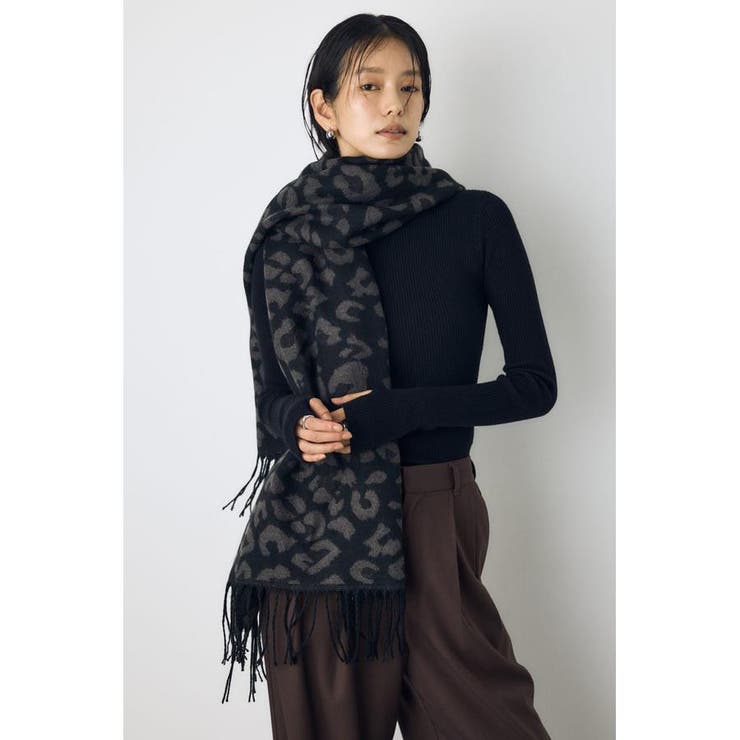 柄GRY5 | ビッグレオパードストール | AZUL BY MOUSSY