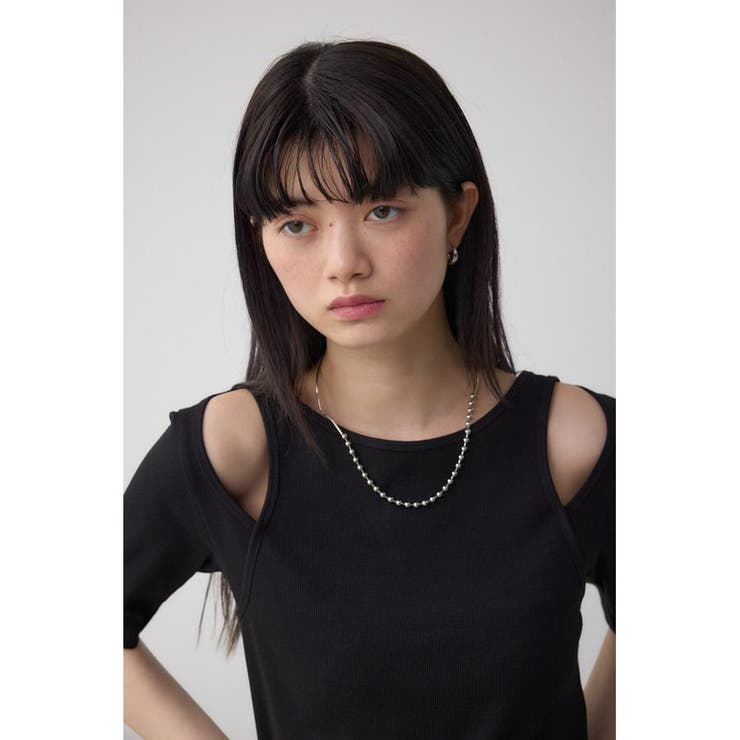 デザインネックショートTシャツ | AZUL BY MOUSSY | 詳細画像12 