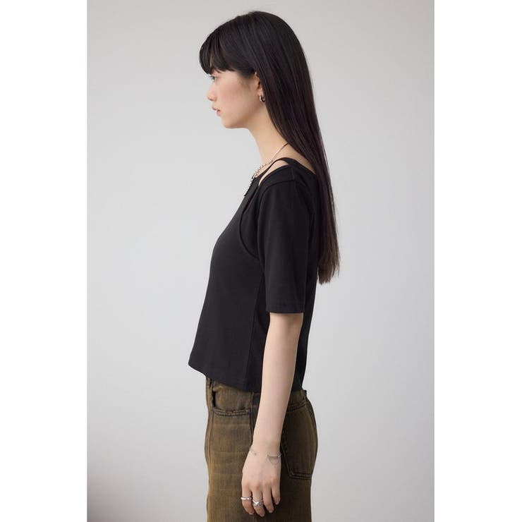 デザインネックショートTシャツ | AZUL BY MOUSSY | 詳細画像15 