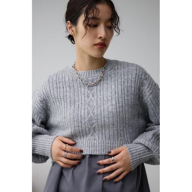 スパンコールニットトップス | AZUL BY MOUSSY | 詳細画像24 