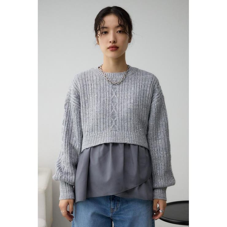 スパンコールニットトップス | AZUL BY MOUSSY | 詳細画像27 