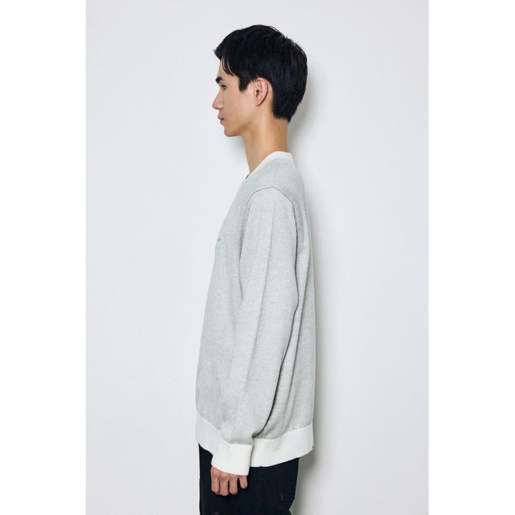 ストライプロゴニットトップス | AZUL BY MOUSSY | 詳細画像5 
